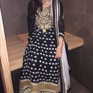 Black anarkali dress
